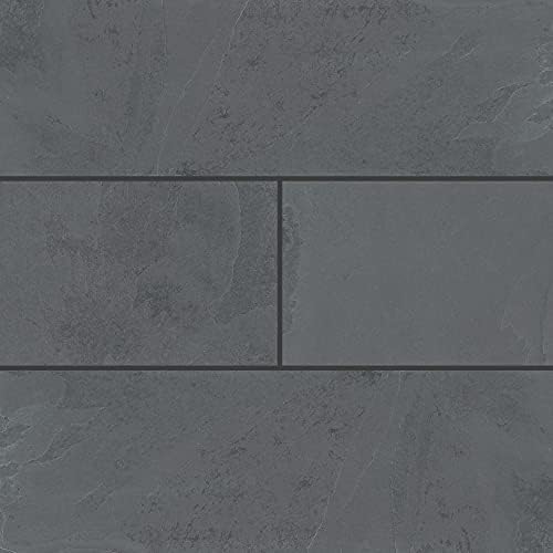 Ackland Camden Black Charcoal 4 in. x 12 in. Gauged Slate Subway Tile by ACKLAND