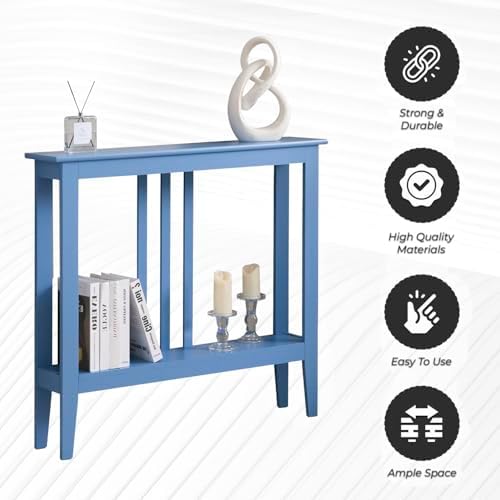 Kings Brand Narrow Console Table w/Storage Shelf - Image 5