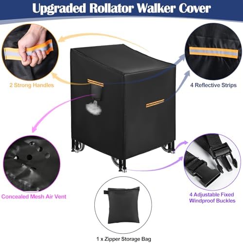 Rollator Walker Cover Waterproof, Heavy Duty 420D - Image 5