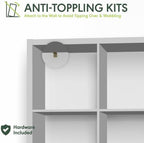 Furinno Cubicle 16-Cube Thick Frame Book Shelf, Open Back, Plain White - Image 7
