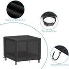 2 Pack Outdoor Ottoman Square Table Cover - Image 3