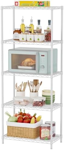 SINGAYE 5 Metal Shelves Wire Shelving Storage Shelf Adjustable Unit Pantry by SINGAYE