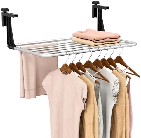 GIANTEX Portable Clothes Drying Rack, 25.5" Aluminum Hanging Laundry Rack by Giantex