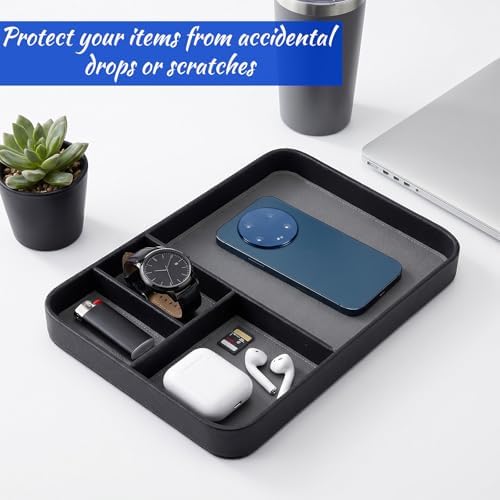 Leather Valet Tray 12”x8” – PU Leather Catchall - Image 5