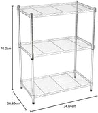 Amazon Basics 3-Shelf Adjustable Heavy Duty Steel Wire Shelving Rack - Image 5