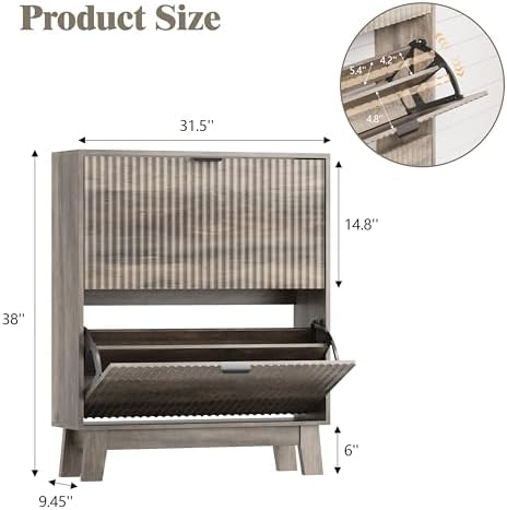 HUANLEGO Shoe Cabinet Storage for Entryway - Image 2