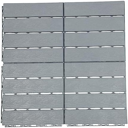 36pcs 12'' x 12'' Balcony Tiles Interlocking Patio Deck Tiles Outdoor Indoor - Image 2