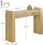 Lulive Arc Entryway Table, 47 Inch Curved Console Table - Image 3