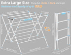 Drying Rack Clothing, 35.4in Long Drying Poles Large Clothes Drying Rack - Image 3