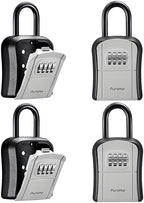 Puroma Key Lock Box Outdoor 4 Digit Code Combination Lockbox House, 4 Gray by Puroma