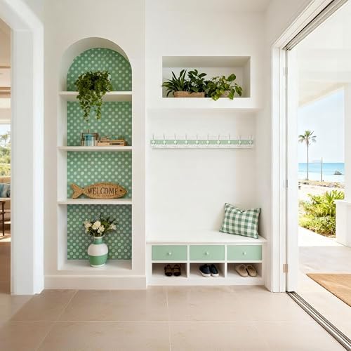 SKOLOO Coastal Coat Rack Wall Mount-38-1/8 Beach House Entryway Wooden Coat Hook - Image 3