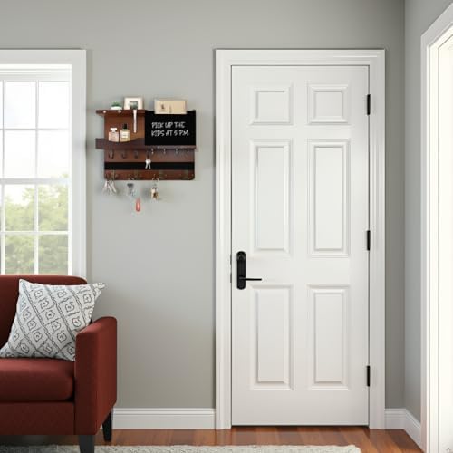 Key Holder Wall Mount with Shelf, Key Hooks - Image 5
