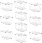 Vtopmart 10 Pack Clear Stackable Storage Bins by Vtopmart