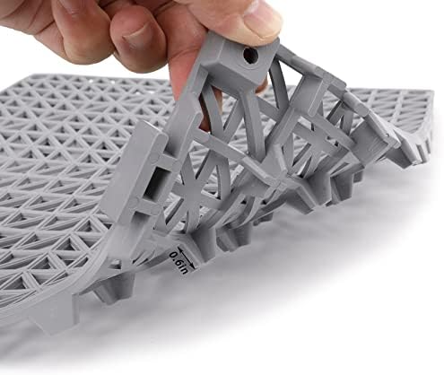 SOUJOY 12 Pieces Modular Interlocking Cushion, 11.6" x 11.6" Rubber Floor Tiles - Image 3