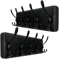 WEBI Rustic Coat Rack Wall Mount, Wood Coat Hooks Wall Mounted Coat Hanger by WEBI