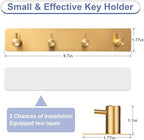 Key Holder with 4 Hooks, Adhesive Key Hanger Organizer - Image 2