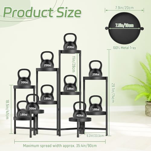 iDavosic.ly Plant Stand Indoor Outdoor, 10 Tier Metal Corner Shelf - Image 2