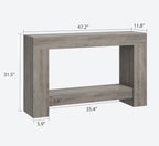 GarveeHome 47" Farmhouse 2-Tier Console Table - Image 2