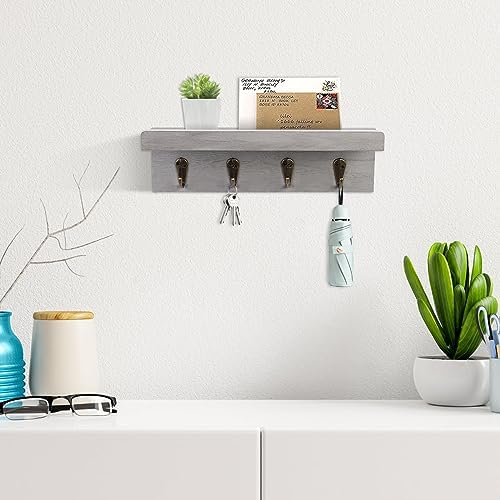Key Holder Wall Mount, Farmhouse Wall Shelf - Image 2