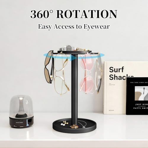 LSK 360° Rotating Sunglasses Organizer, Glasses Holder - Image 2