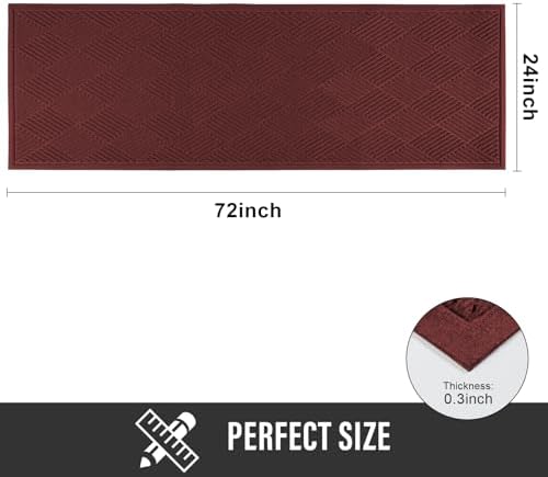 HIYARD Durable Front Door Mat, Absorbent Muddy Dirt Resist Welcome Door Mats - Image 2