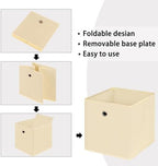 Foldable Storage Cubes Bins, 11 Inch Cloth Storage Cube Fabric Storage Box - Image 6