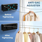 Retractable Clothesline Indoor Outside Heavy-Duty, Upgrade 304 Double Stainless - Image 2