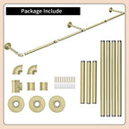 Oroonoko 72" Wall Mounted Clothes Rack, Closet Rods - Image 4