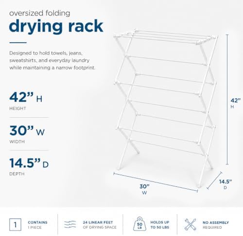 Honey-Can-Do 6-Tier Collapsible Clothes Drying Rack, No Assembly - Image 5