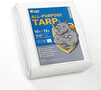 GUARD SHIELD Heavy Duty Tarp 10x12 Feet White Multi Purpose Thick Waterproof by GUARDSHIELD