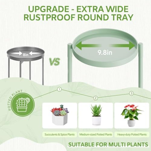 iDavosic.ly 7 Tier Large Plant Stand Indoor Outdoor, 10 In Wide Tray - Image 3