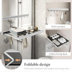 LETINE Wall Mounted Drying Rack: Retractable Indoor Clothes Drying Rack – - Image 4