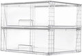 Vtopmart 2 Pack Large Clear Stackable Plastic Storage Drawers by Vtopmart