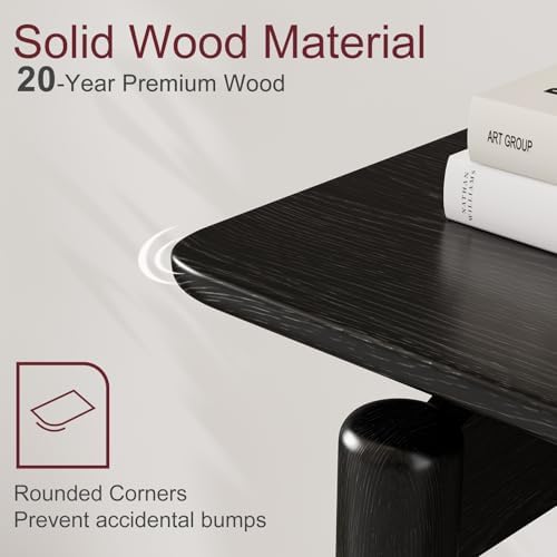 AQIMUELE Wood Console Table Black Entryway Table, Thin Console Table, Sofa - Image 4