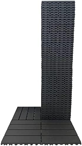 60 sq. ft Plastic Interlocking Deck Tiles, Patio Floor Decking Tiles by VVoodeinck