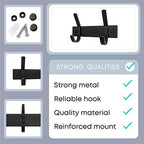 Coat Rack Wall Mount – 6 Inch Stainless Steel Hook Rail - Image 3