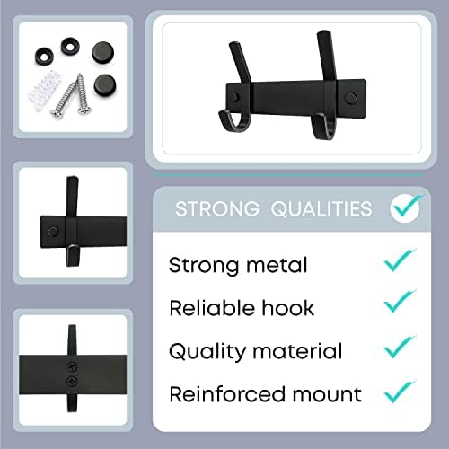 Coat Rack Wall Mount – 6 Inch Stainless Steel Hook Rail - Image 3