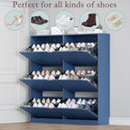BORNOON Shoe Cabinet with 6 Flip Drawers, Slim Narrow Shoe Storage Cabinet - Image 4
