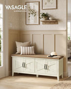VASAGLE Shoe Bench, Farmhouse Entryway Bench - Image 3
