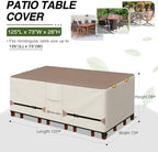 Porch Shield Waterproof Rectangular Patio Table Cover 125 x 73 inch - Image 2