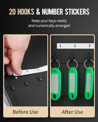 Uniclife 20-Key Steel Key Cabinet - Image 3