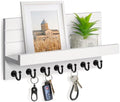 HONJIN Key Holder for Wall: Upgraded 7 Sturdy Key Hooks Easy Installation Mail by HONJIN