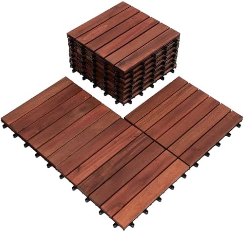 Bliss Outdoors 6-Slat Acacia Hardwood Deck Tiles by BlissHammocks