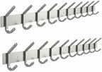 Coat Rack Wall Mount – Brushed Nickel 30 Inch Stainless Steel Hook Rail by SAYONEYES