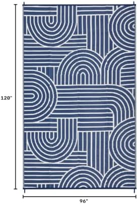 Garvee Reversible Rainbow Outdoor Rug 8x10 - Image 2