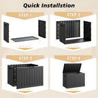 Fancyango 50 Gallon Waterproof Deck Box, Resin Outdoor Storage Box - Image 4