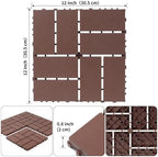 44 Pack Interlocking Deck Tiles, All-Weather Outdoor Deck Tiles - Image 2
