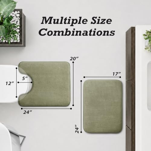 HUXMEYSON Bathroom Rugs Sets 2 Piece, Non-Slip & Quick Dry Bath Mat Set - Image 2