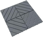 44 Pack Interlocking Deck Tiles, 12x12 Inch Modern Plastic Outdoor Flooring - Image 6