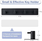 Key Holder with 4 Hooks, Adhesive Key Hanger Organizer - Image 2